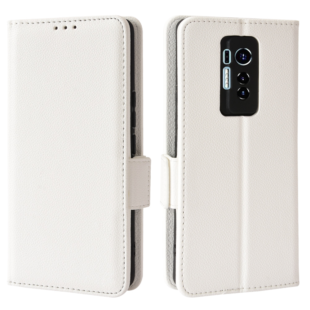 Lychee Pattern Wallet Leather Case for Tecno Phantom X [Magnetic Closure] [Shockproof TPU Inner Case]