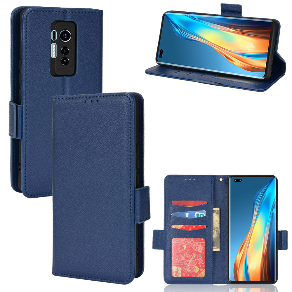 Lychee Pattern Wallet Leather Case for Tecno Phantom X [Magnetic Closure] [Shockproof TPU Inner Case]