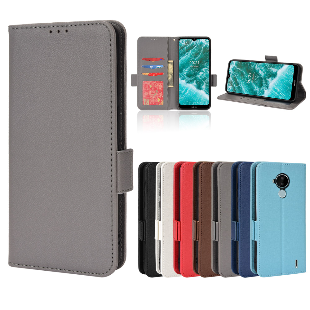 Lychee Pattern Wallet Leather Case for Nokia C30 [Magnetic Closure] [Shockproof TPU Inner Case] for Nokia C30 - 6.82"