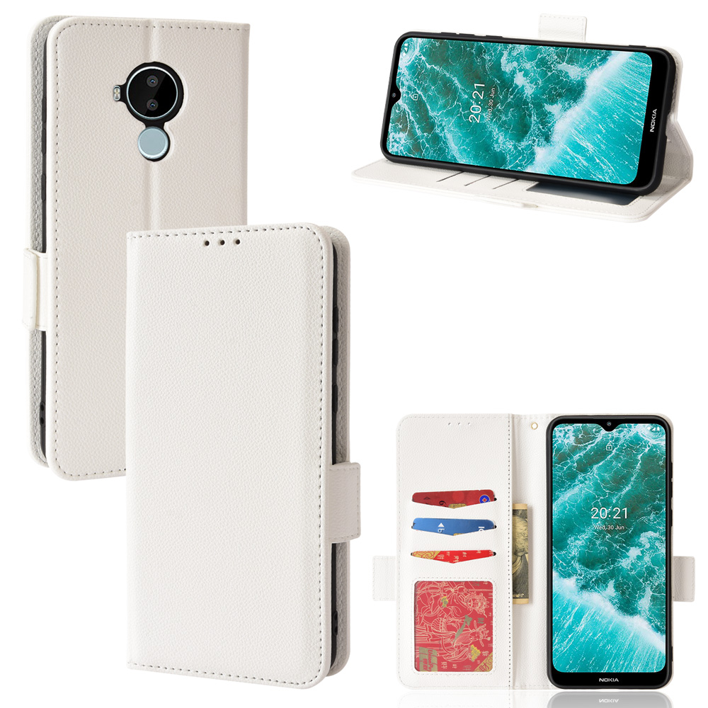 Lychee Pattern Wallet Leather Case for Nokia C30 [Magnetic Closure] [Shockproof TPU Inner Case] for Nokia C30 - 6.82"