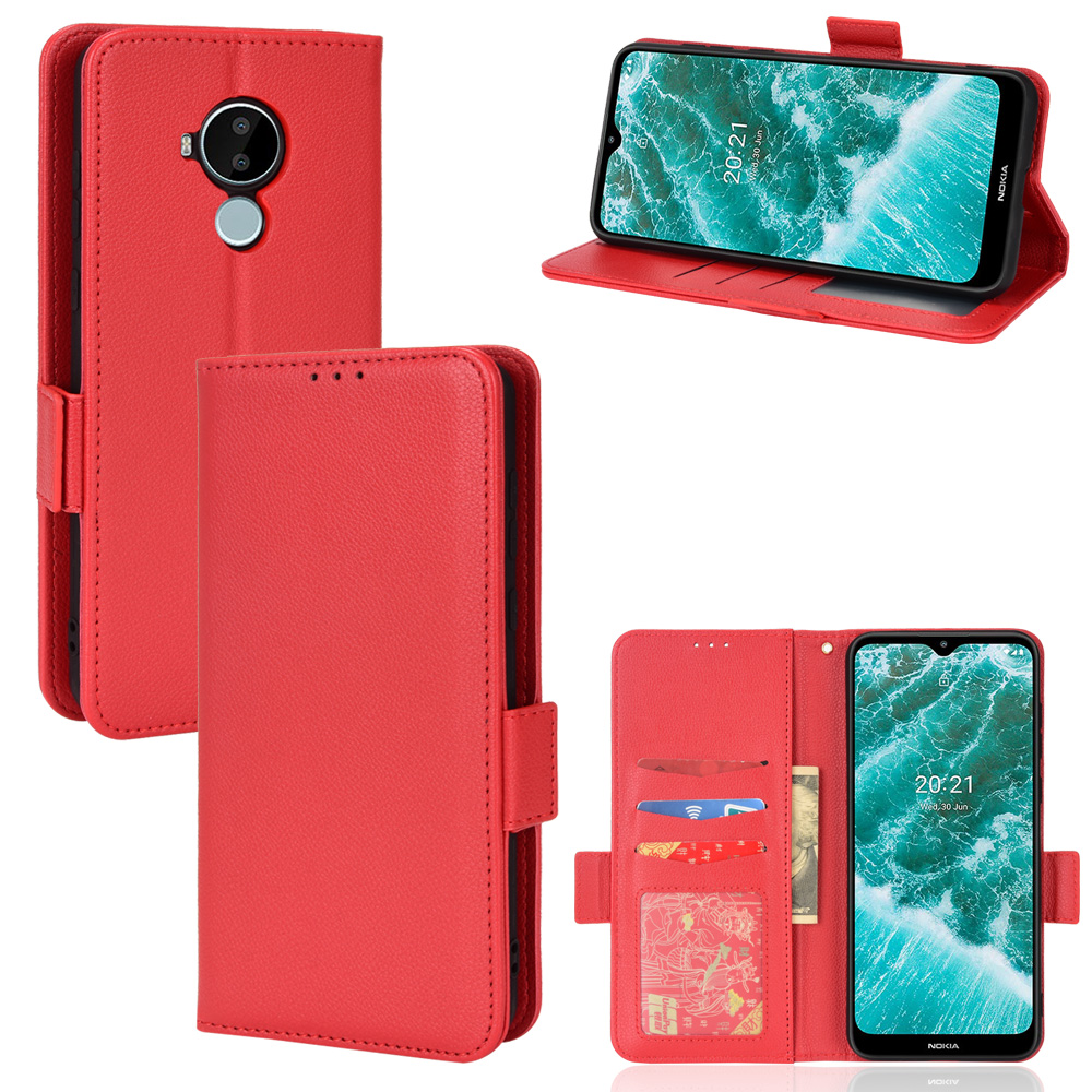 Lychee Pattern Wallet Leather Case for Nokia C30 [Magnetic Closure] [Shockproof TPU Inner Case] for Nokia C30 - 6.82"