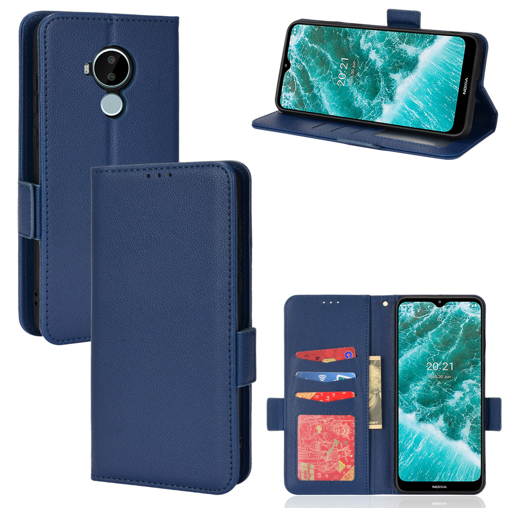 Lychee Pattern Wallet Leather Case for Nokia C30 [Magnetic Closure] [Shockproof TPU Inner Case] for Nokia C30 - 6.82"