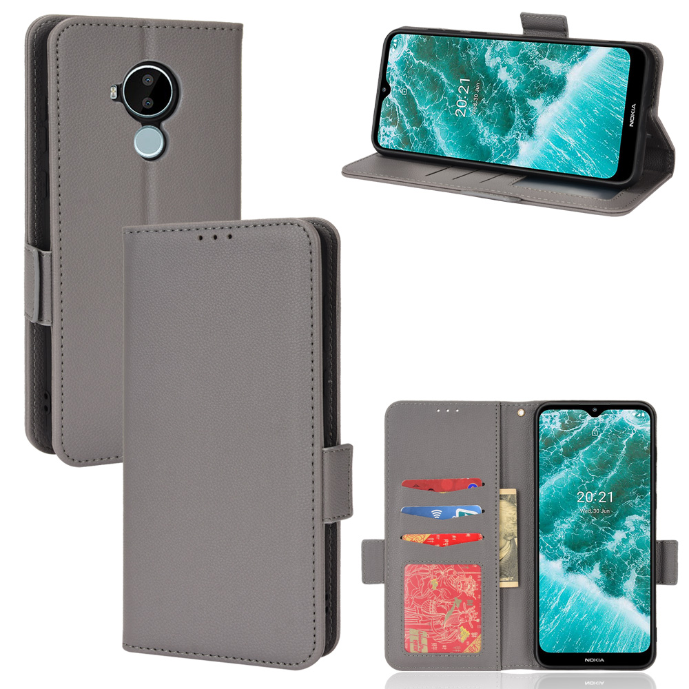 Lychee Pattern Wallet Leather Case for Nokia C30 [Magnetic Closure] [Shockproof TPU Inner Case] for Nokia C30 - 6.82"