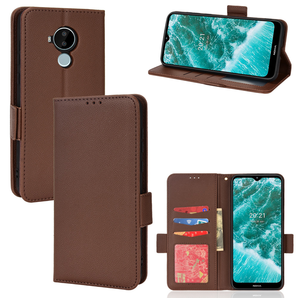 Lychee Pattern Wallet Leather Case for Nokia C30 [Magnetic Closure] [Shockproof TPU Inner Case] for Nokia C30 - 6.82"
