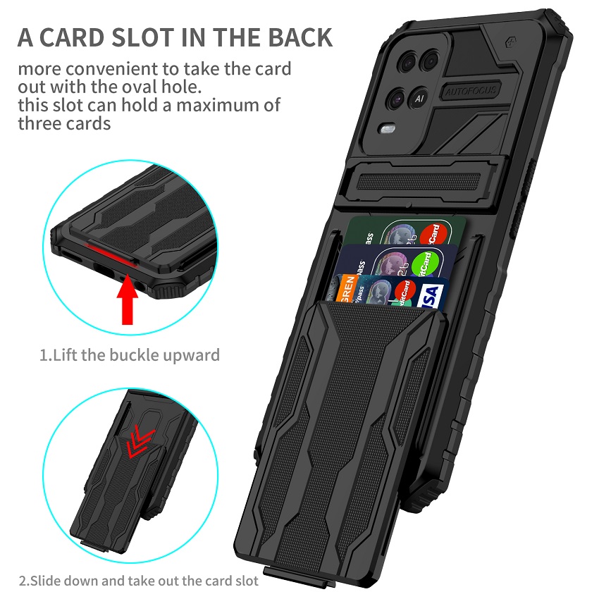 OPPO Series Phone Case,OPPO A15 A15S A16 A16S A54 A74 4G Realme C20 C21 C17 5 F19 A7 A12 A12e A11K A5S F9 Case Cover Armor With Card Pocket