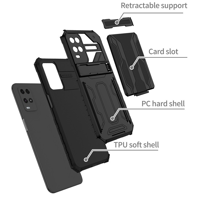OPPO Series Phone Case,OPPO A15 A15S A16 A16S A54 A74 4G Realme C20 C21 C17 5 F19 A7 A12 A12e A11K A5S F9 Case Cover Armor With Card Pocket