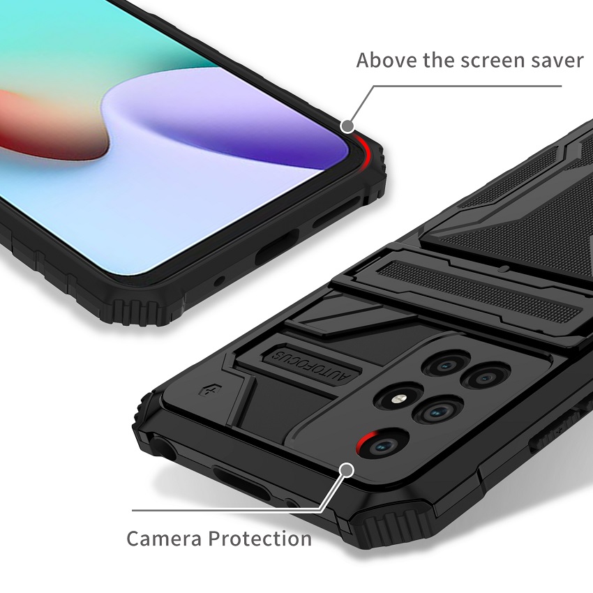Xiaomi Redmi Phone Case,Xiaomi Mi 11T Pro 11 Lite Poco M3 Poco X3 Pro Remi 9T 10 9A 9C Note 9S 9 Pro 10S Pro 11 Pro Plus 5G Case Cover Armor With Card Pocket