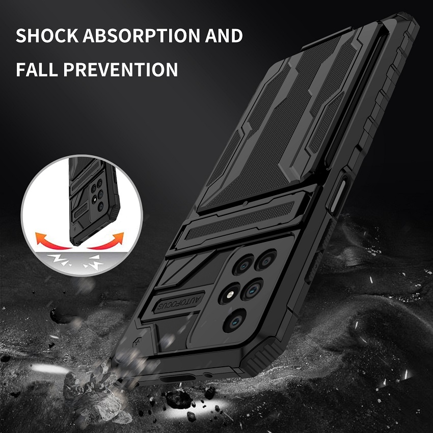Xiaomi Redmi Phone Case,Xiaomi Mi 11T Pro 11 Lite Poco M3 Poco X3 Pro Remi 9T 10 9A 9C Note 9S 9 Pro 10S Pro 11 Pro Plus 5G Case Cover Armor With Card Pocket