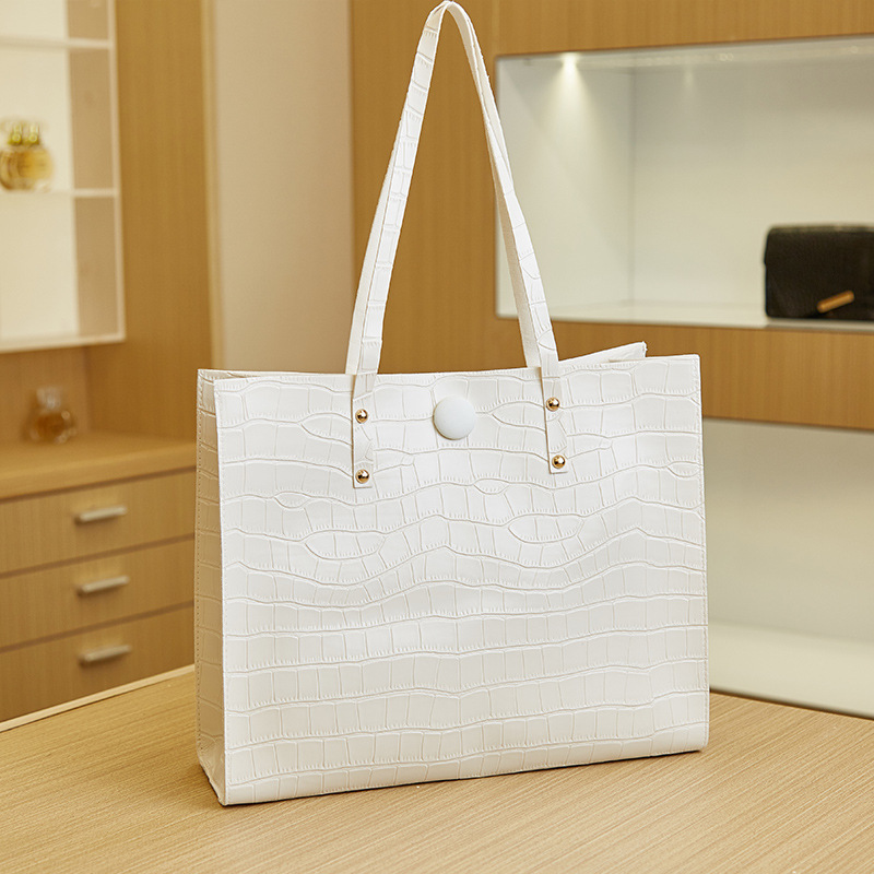 Handbag Ladies Shoulder Bags PU Leather Crocodile Pattern Printing Female Casual Trend Tote Bag Women Handbags