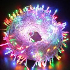 LED Fairy Light Battery Operated String Lights Outdoor Waterproof LED Night Light Christmas Birthday Party Decor Large color bulb 3M one size