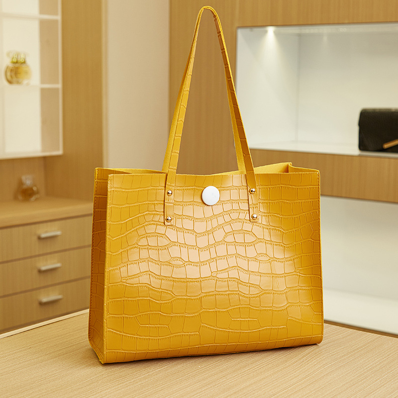 Handbag Ladies Shoulder Bags PU Leather Crocodile Pattern Printing Female Casual Trend Tote Bag Women Handbags