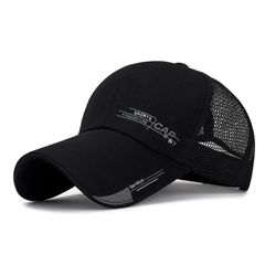Quick dry waterproof sports peaked cap sun hat space baseball cap women men golf outdoor Black One  size