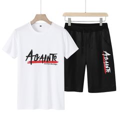Men's sport track suits Tshirts Shorts Sets Polyester Fashioin tracksuits T-shirt Board Shorts Printed T-shirts white  black 3XL polyester