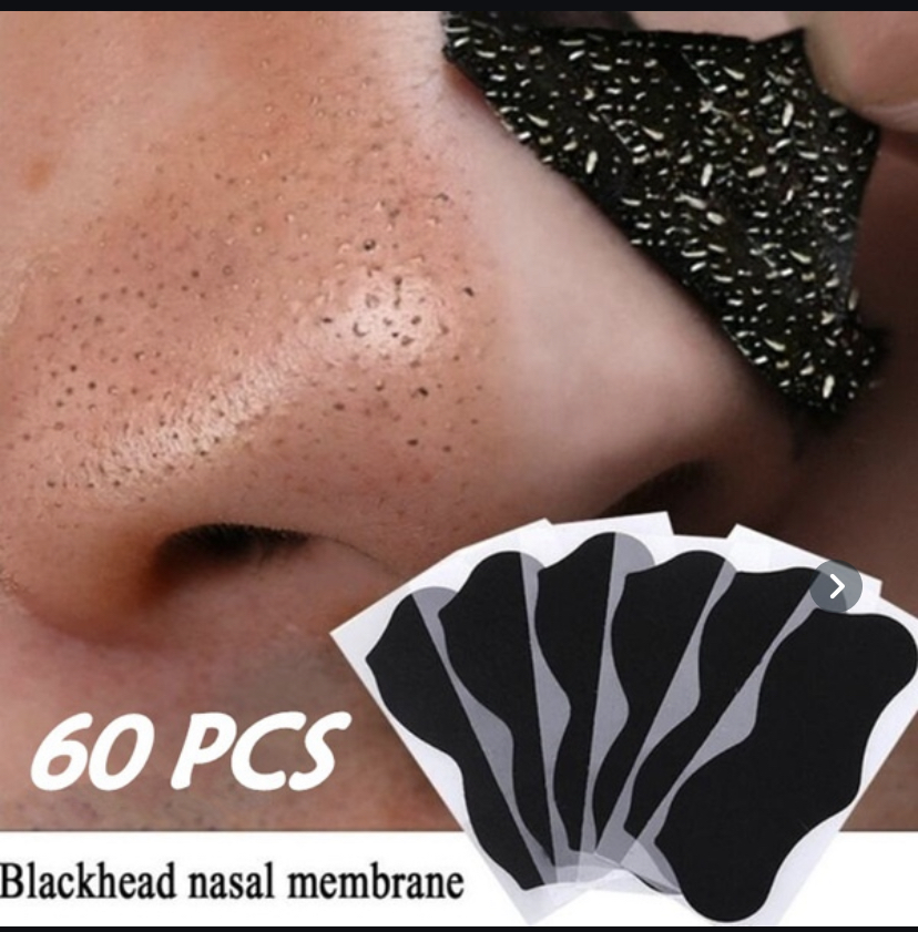 60Pcs Deep Cleansing Nose Strips Blackhead Remover Nasal Spot Facial Dot Sticker Sheet Nose Mask