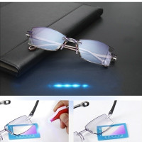 Ultralight Rimless Reading Glasses Diamond-cut Progressive Multifocal Presbyopia Eyeglasses