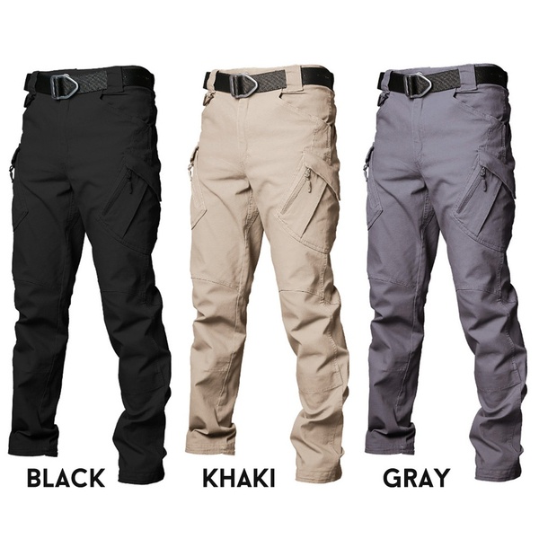 Fashion men&apos;s trousers long pants overalls Multi-pocket Sweatpant khaki men bargains Outdoor Sports