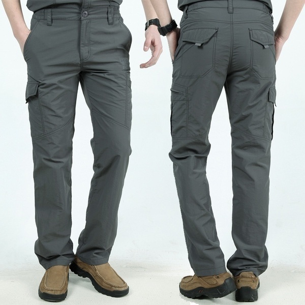 New Arrival Men's Waterproof Outdoor Tactical Trousers Multi-pocket Breathable Work Pants Cargo