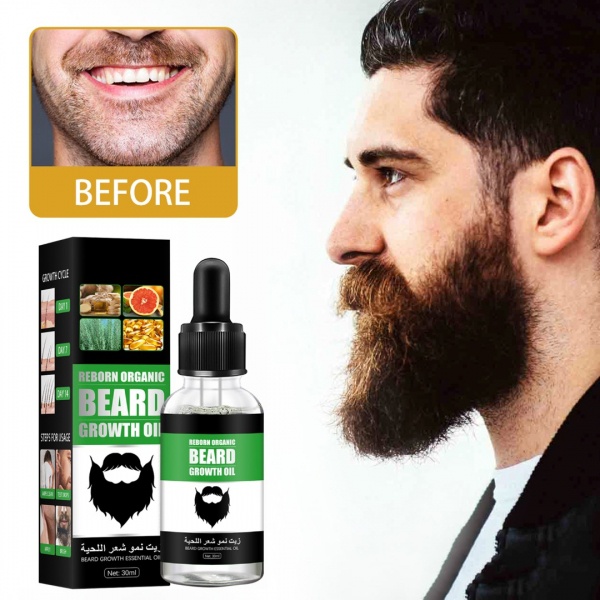 1pc Newest 30ml Beard Growth Oil Serum Fast Growing Mustache Facial Hair Grooming
