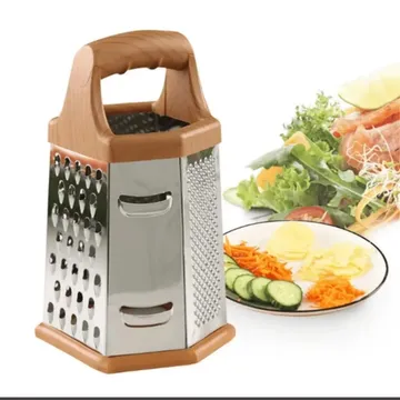 Grater Multifunctional Stainless Steel Shredded Device Vegetable Slicer  Professional Box Grater For Cheese Vegetables Ginger (1pc, Yellow) A