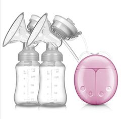 Bilateral electric breast pump Mute automatic breast pump Pink one size