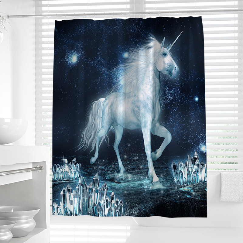 Polyester showercurtain printing shower curtain waterproof shower curtain mildew-proof showercurtain