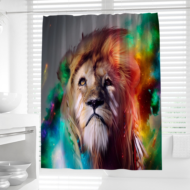 Polyester showercurtain printing shower curtain waterproof shower curtain mildew-proof showercurtain