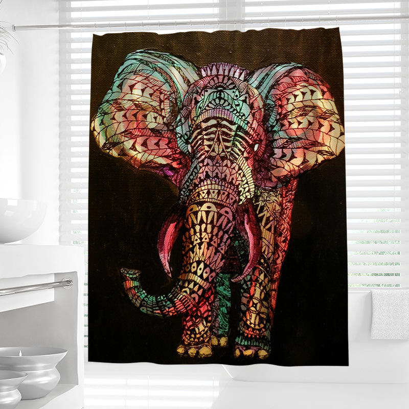 Polyester showercurtain printing shower curtain waterproof shower curtain mildew-proof showercurtain