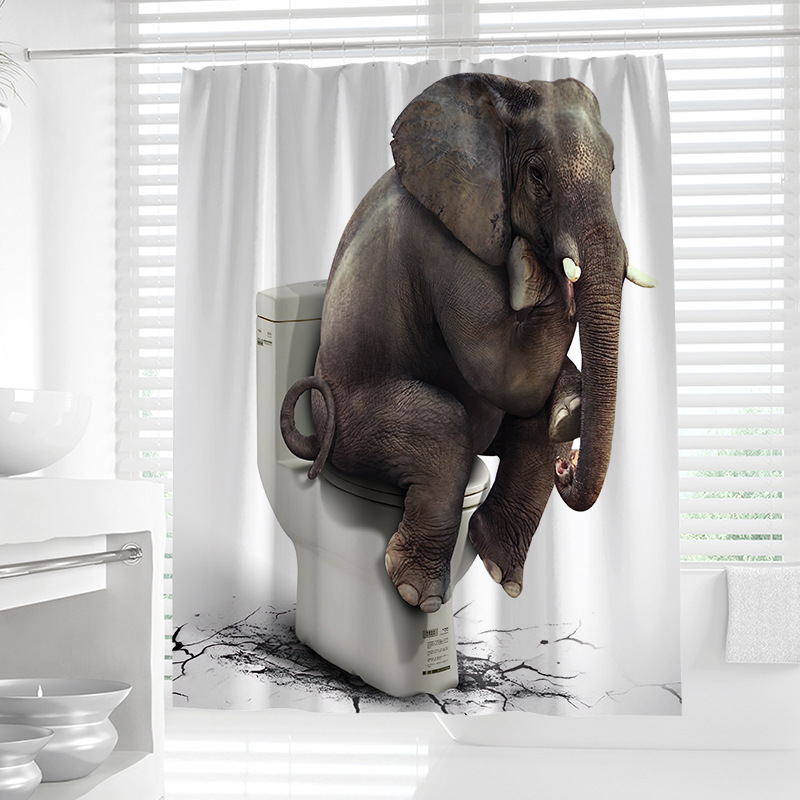 Polyester showercurtain printing shower curtain waterproof shower curtain mildew-proof showercurtain