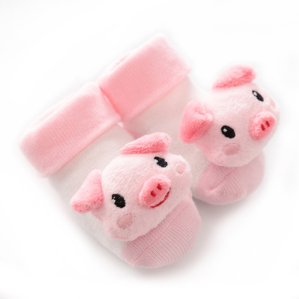 Cartoon Baby Socks  Anti-Slip Newborn Rattle Socks Cute Autumn Floor Cotton Socks Warm Boots