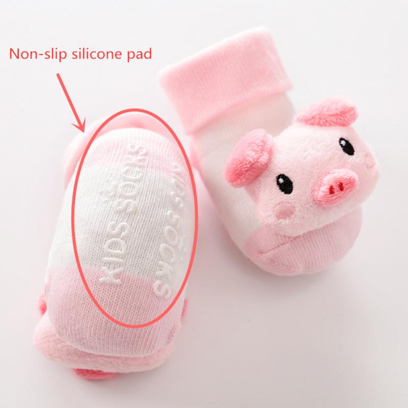 Cartoon Baby Socks  Anti-Slip Newborn Rattle Socks Cute Autumn Floor Cotton Socks Warm Boots