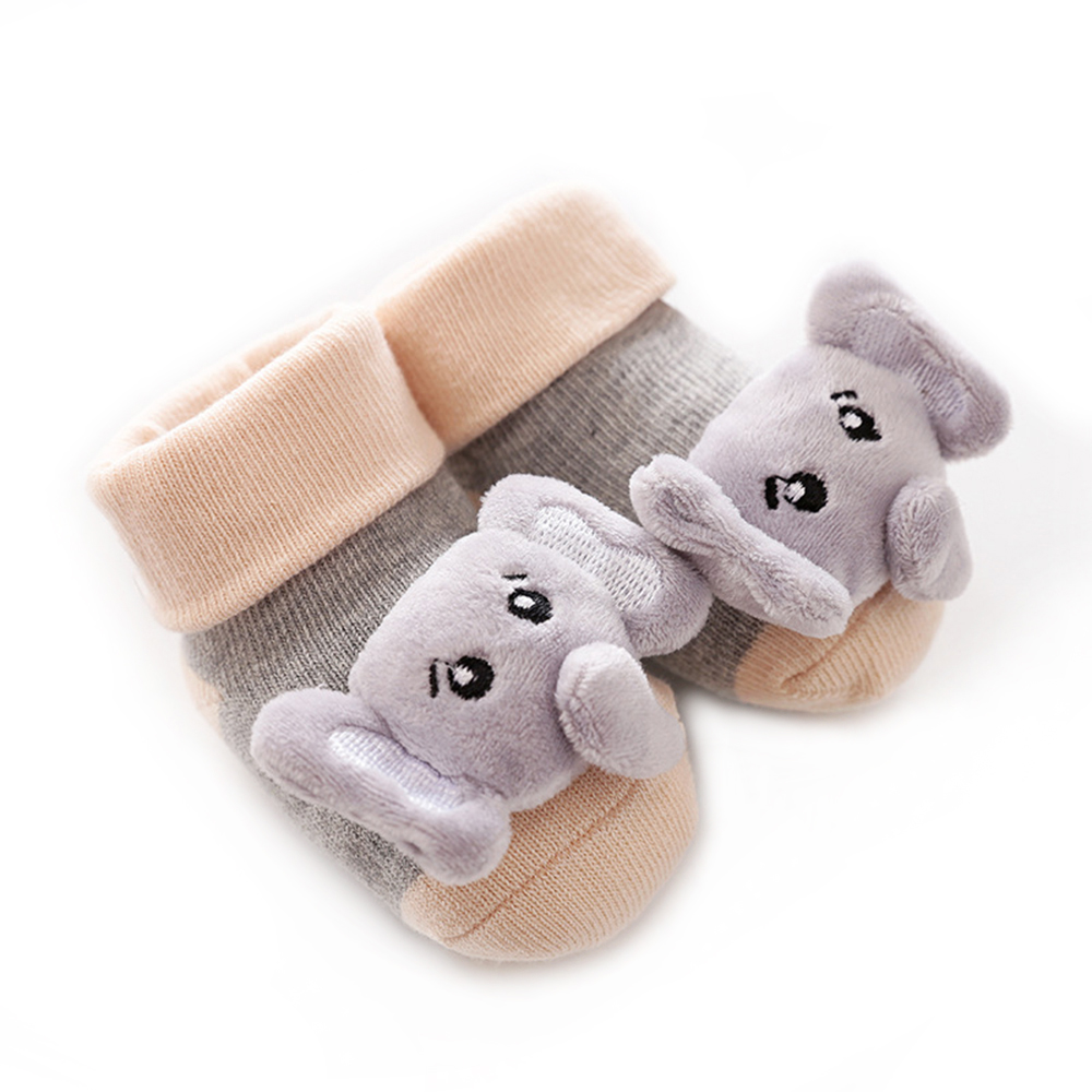 Cartoon Baby Socks  Anti-Slip Newborn Rattle Socks Cute Autumn Floor Cotton Socks Warm Boots