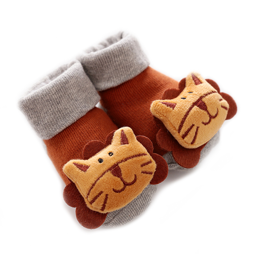 Cartoon Baby Socks  Anti-Slip Newborn Rattle Socks Cute Autumn Floor Cotton Socks Warm Boots