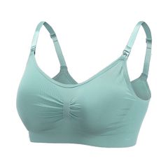 Pregnant women's underwear, breastfeeding, large-size nursing bra Green M