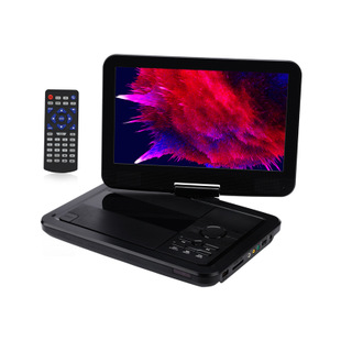 10 inch portable mobile DVD small TV player 270 degree rotation HD display built in card reader USB