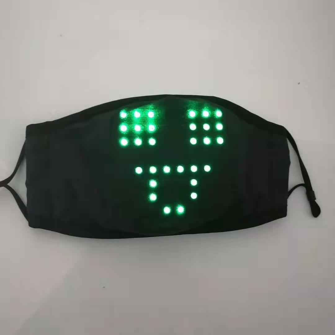 New personalized voice mask LED luminous mask DJ party bar LED display luminous mask