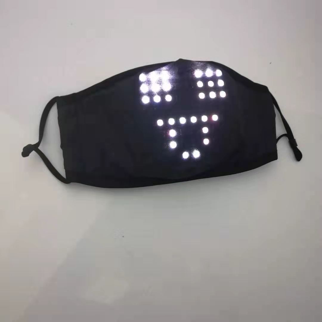 New personalized voice mask LED luminous mask DJ party bar LED display luminous mask