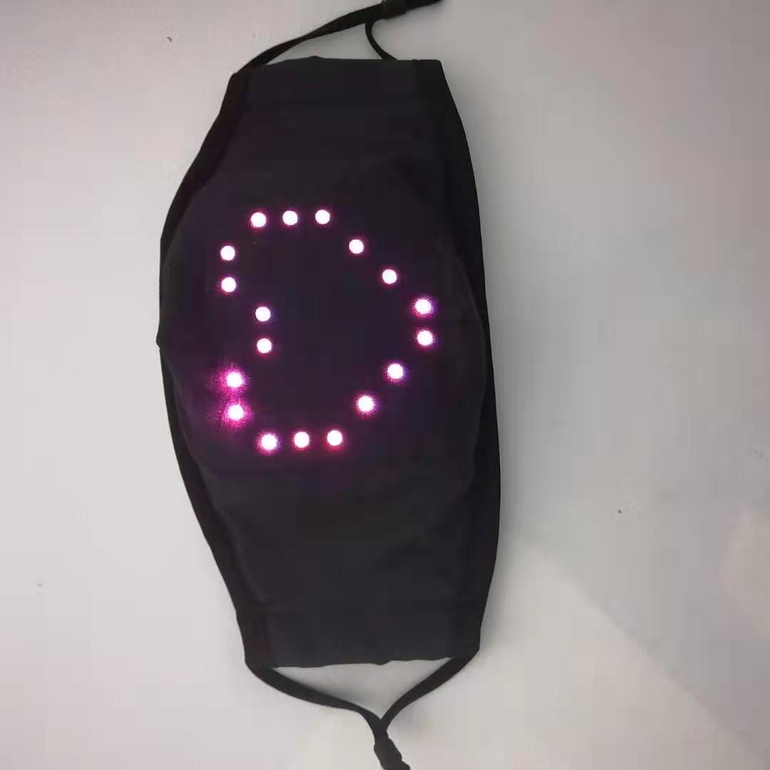 New personalized voice mask LED luminous mask DJ party bar LED display luminous mask