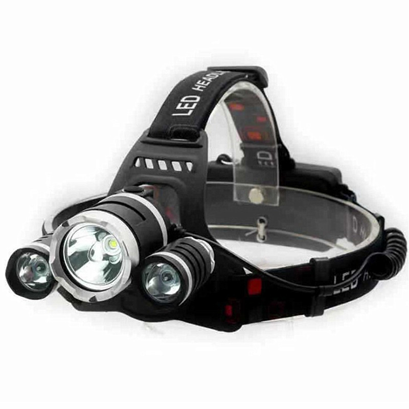 3LED headlamp aluminum alloy strong light charging headlamp three lamps aircraft lamp T6 headlamp
