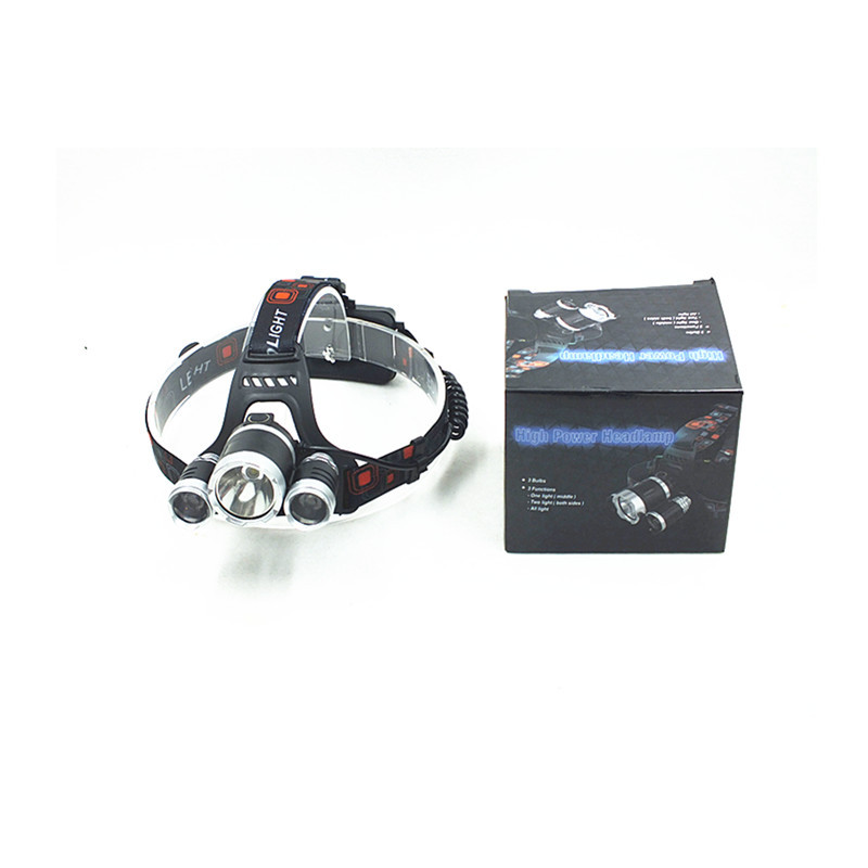 3LED headlamp aluminum alloy strong light charging headlamp three lamps aircraft lamp T6 headlamp