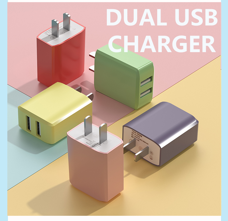 Macaron color 5V2A charger Macaron adapter for Apple Android Huawei phones
