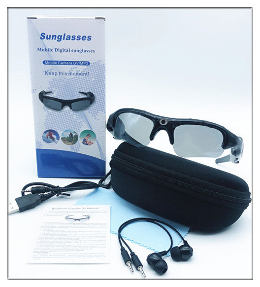 Outdoor sports smart glasses camera function with Bluetooth MP3 sunglasses Sports Camera DV