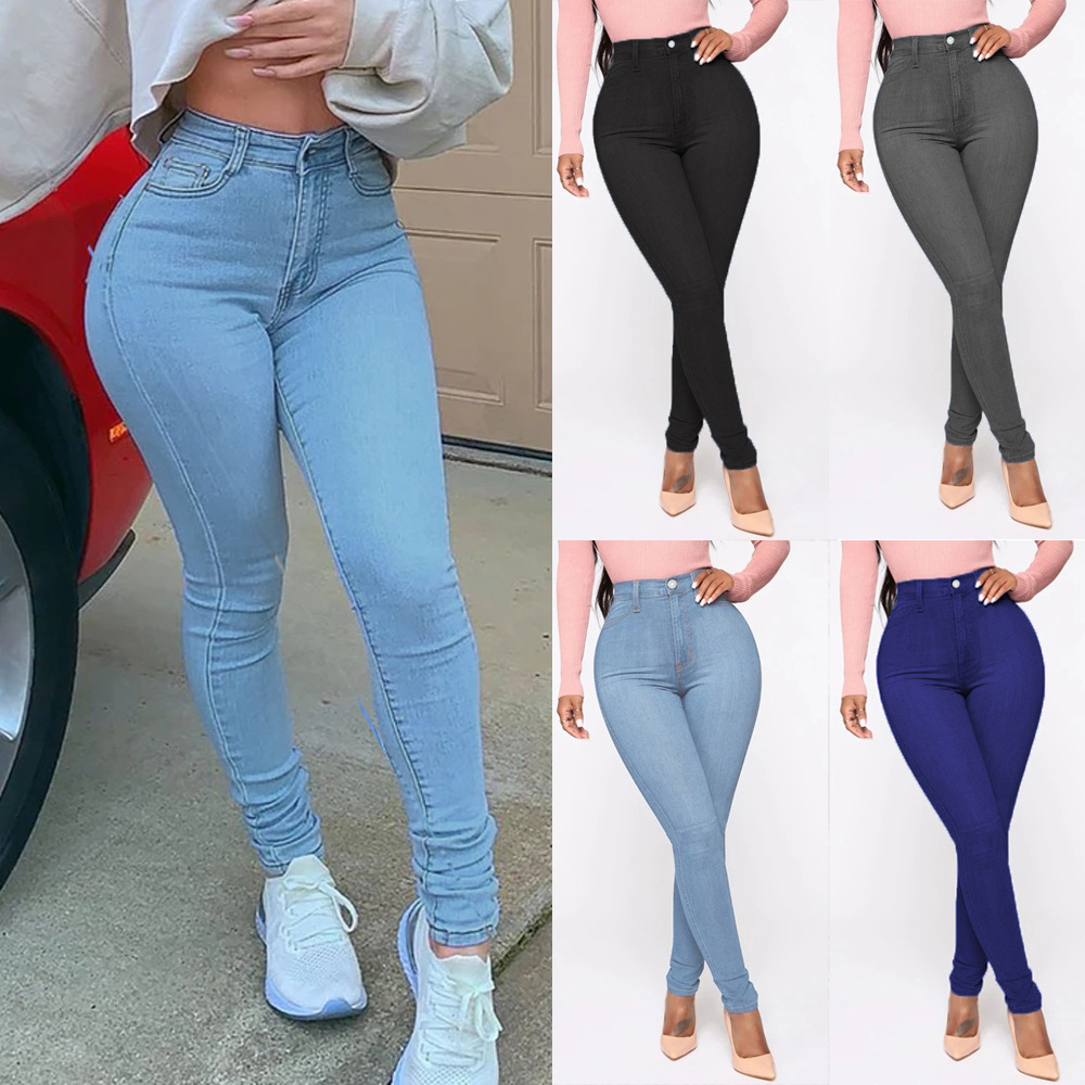Jeans women's high waist sexy skinny pants strong stretch jeans women's clothing