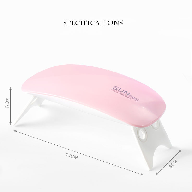 Nail Lamp 6w Mini Nail Dryer White Pink UV Led Lamp Portable Usb Interface Very Convenient For Home Use White