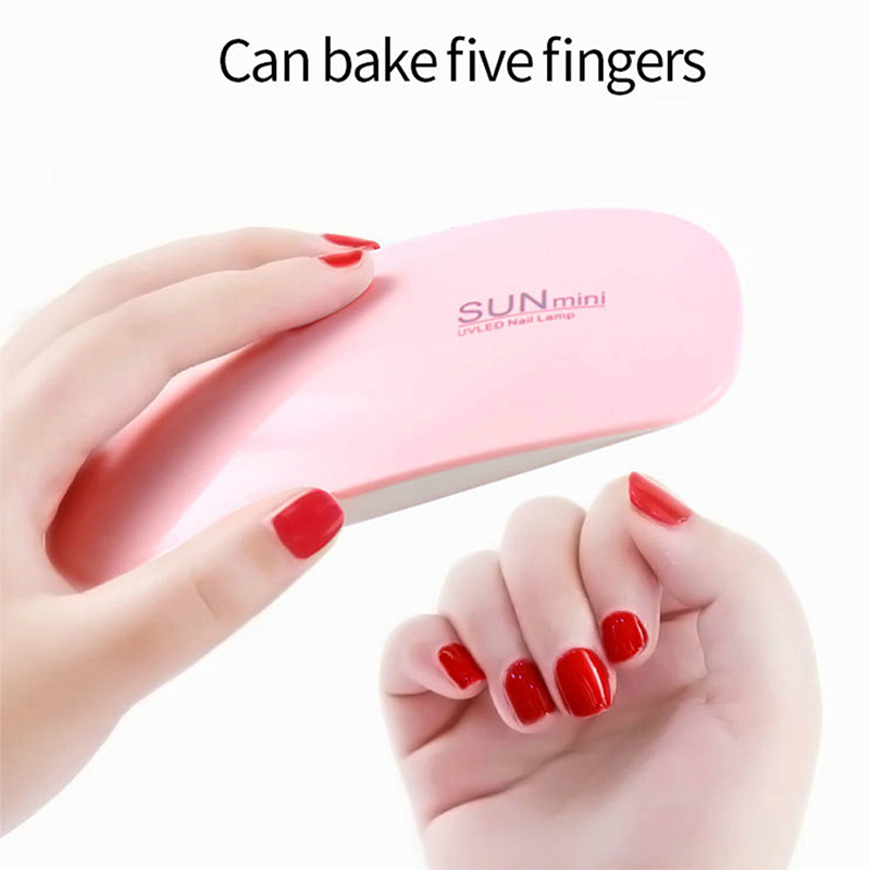 Nail Lamp 6w Mini Nail Dryer White Pink UV Led Lamp Portable Usb Interface Very Convenient For Home Use White