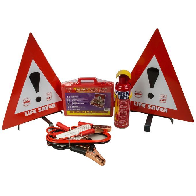 Generic Life Saver, Fire Extingusher, First Aid Kit+jumper