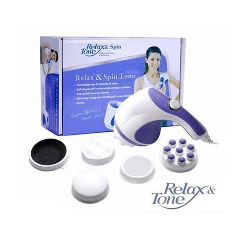 Relax &amp; Tone Spin Full Body Massager - Blue/White