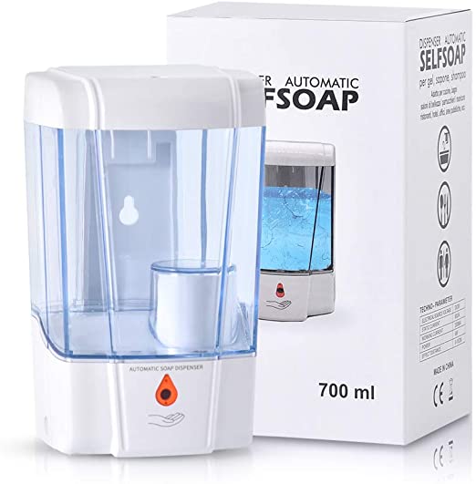 Adhesive wall mount Automatic soap/sanitizer dispenser.Batterly and electric powered.