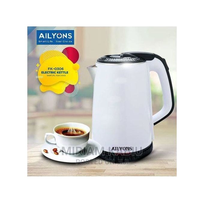 Lyons 2.2 LITERS ELECTRIC WATER KETTLE LUXURY white