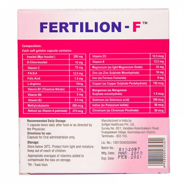 Fertilion F Soft Gelatin Capsules 30s