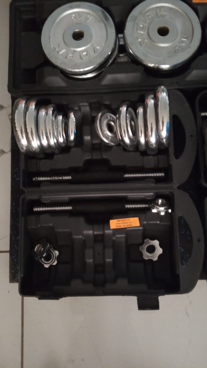 York Fitness 15kg Chrome Dumbbells Set